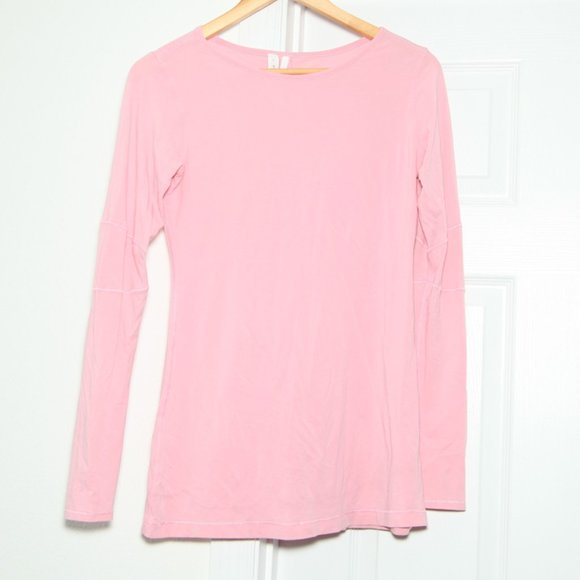 lululemon athletica Tops - Lululemon Athletica Pink Long Sleeve Crew Neck Shirt Size 8